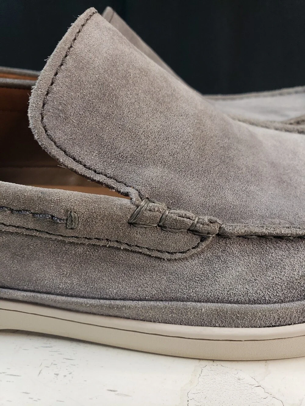 Frye Deck Venetian Slip-On Casual  Loafer in Gray - Men's size 13